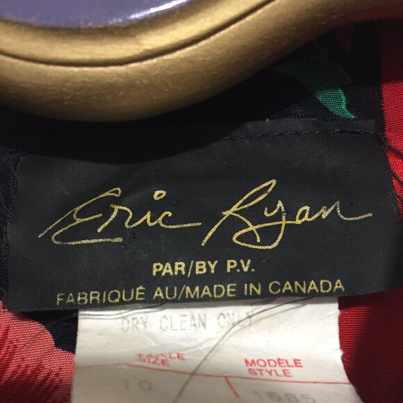 VINTAGE ERIC RYAN FLORAL PRINT DRESSES SIZE 10 - Picture 6 of 6